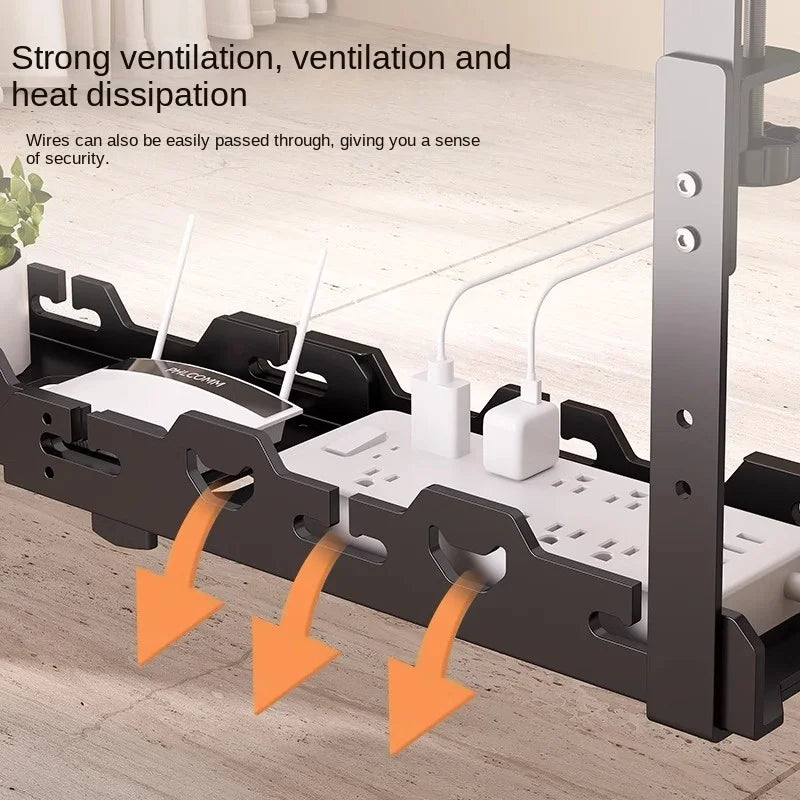 Telescopic Under Table Metal Cable Management Rack