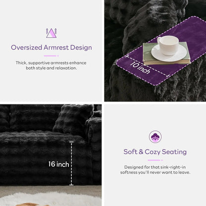 107’’ Boneless Slow-Rebound Memory Foam Couch