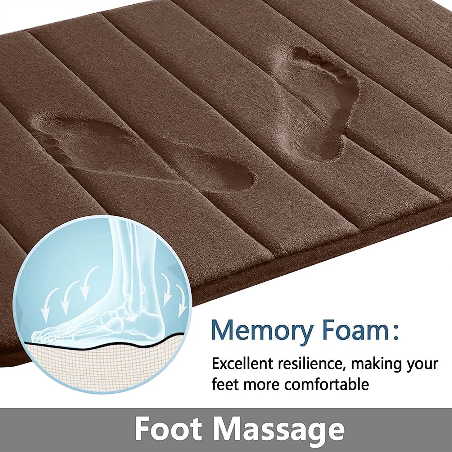 Super Absorbent Non-slip Memory Foam Bath Mats