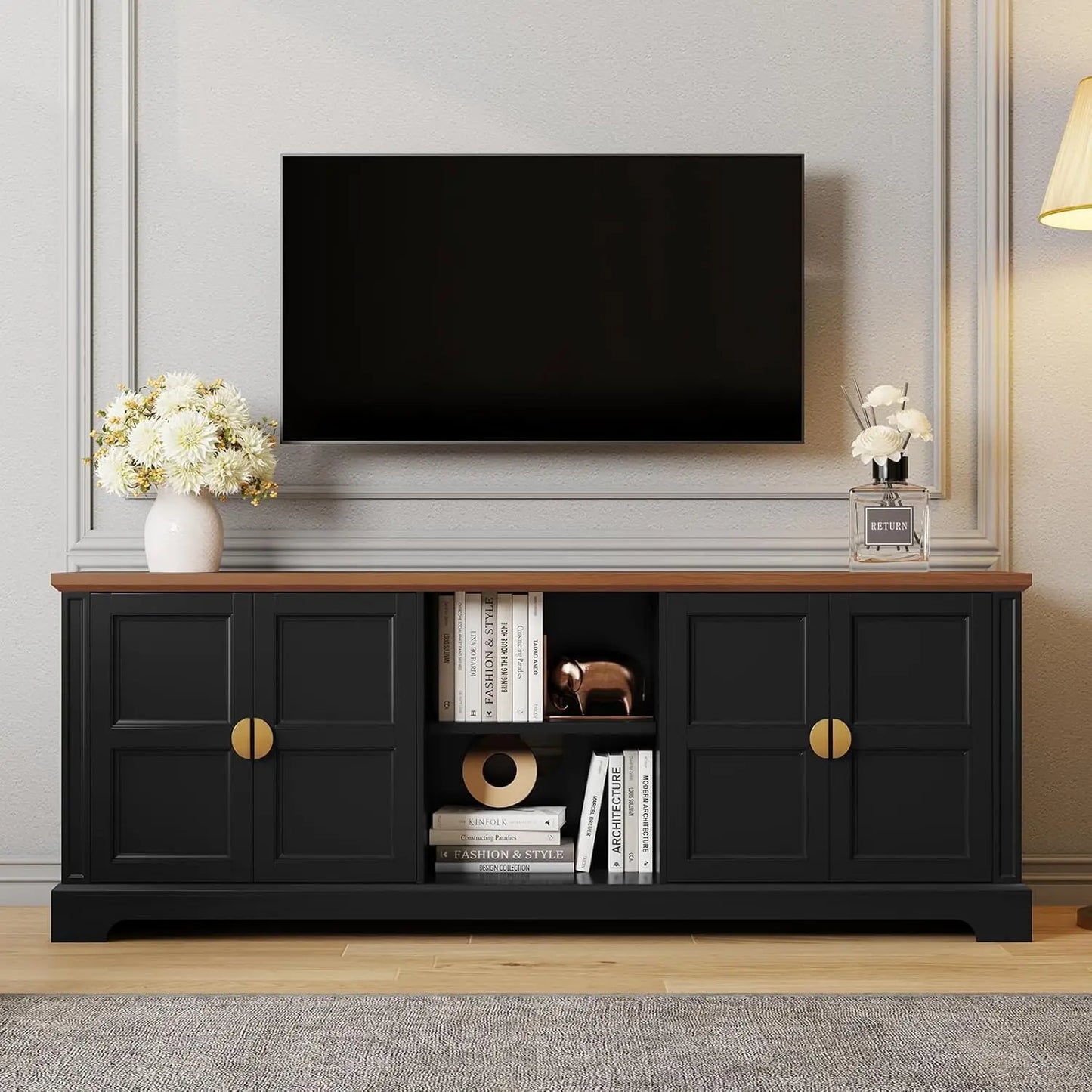67” Modern Shaker Style TV Stand for TVs up to 75+ inches