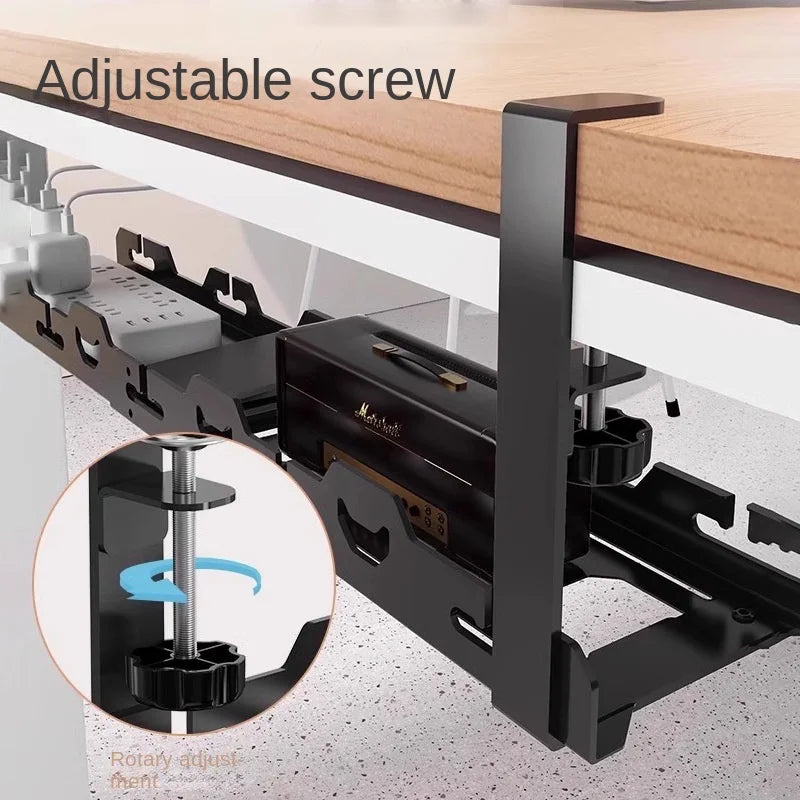 Telescopic Under Table Metal Cable Management Rack