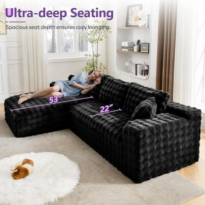 107’’ Boneless Slow-Rebound Memory Foam Couch