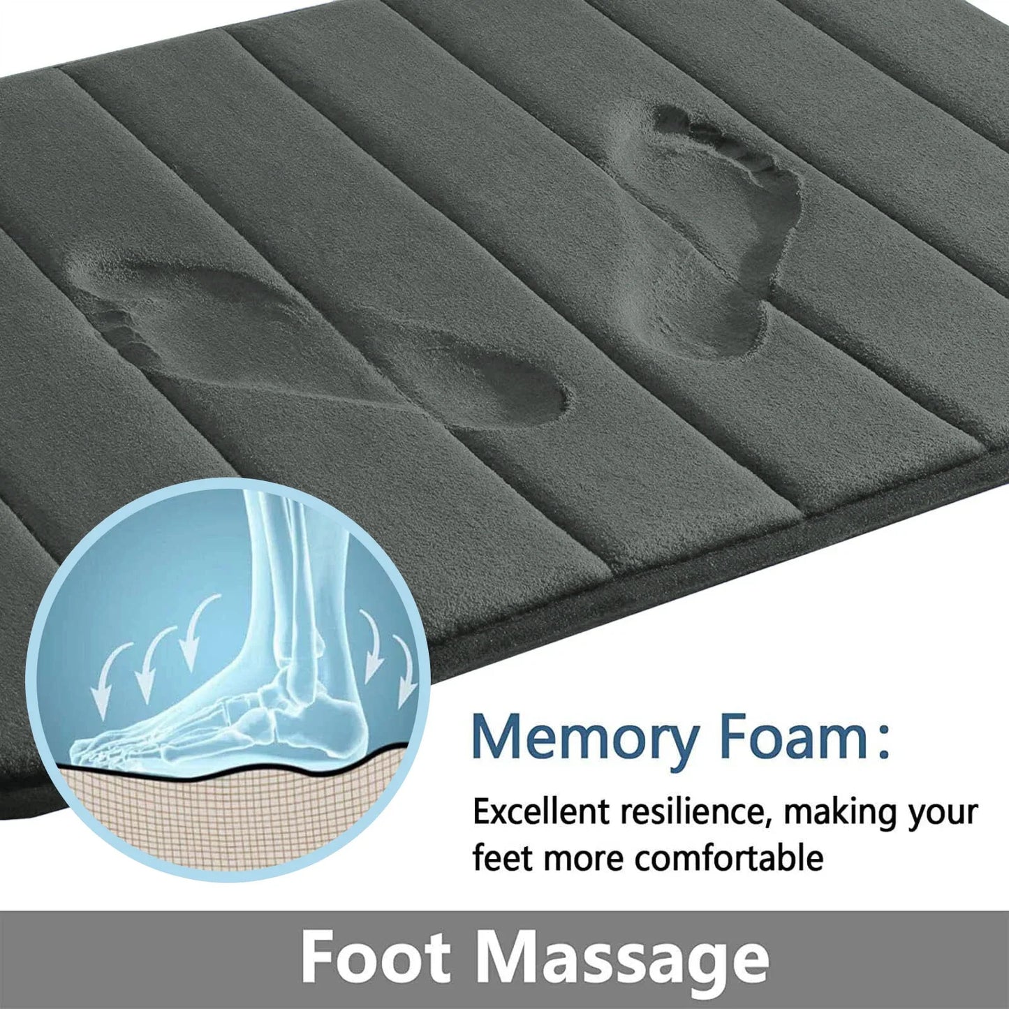 Super Absorbent Non-slip Memory Foam Bath Mats