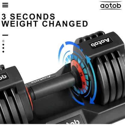 25 LBS Adjustable Anti-Slip Dumbbell Set