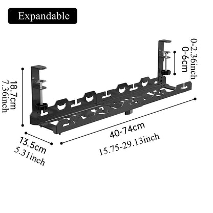 Telescopic Under Table Metal Cable Management Rack