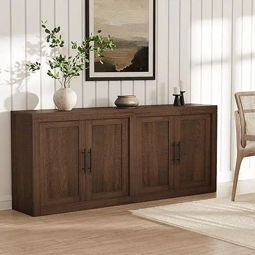 Mid-Century Modern 70.8 Sideboard with 4 Doors