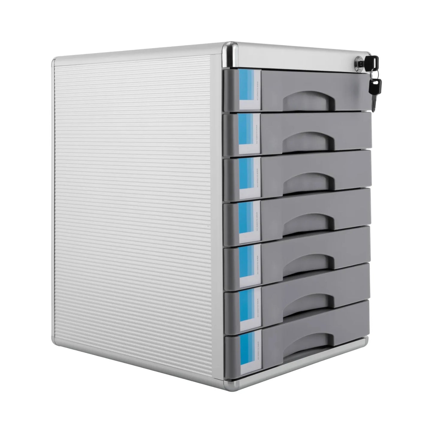 Lockable Aluminum Alloy Drawer Organizer with 7 Compartments