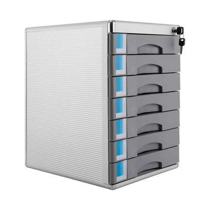 Lockable Aluminum Alloy Drawer Organizer with 7 Compartments