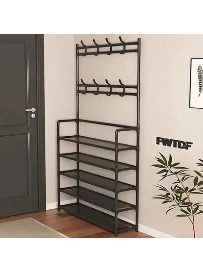 5-Tier Multi-Functional Hat & Shoe Rack Organizer